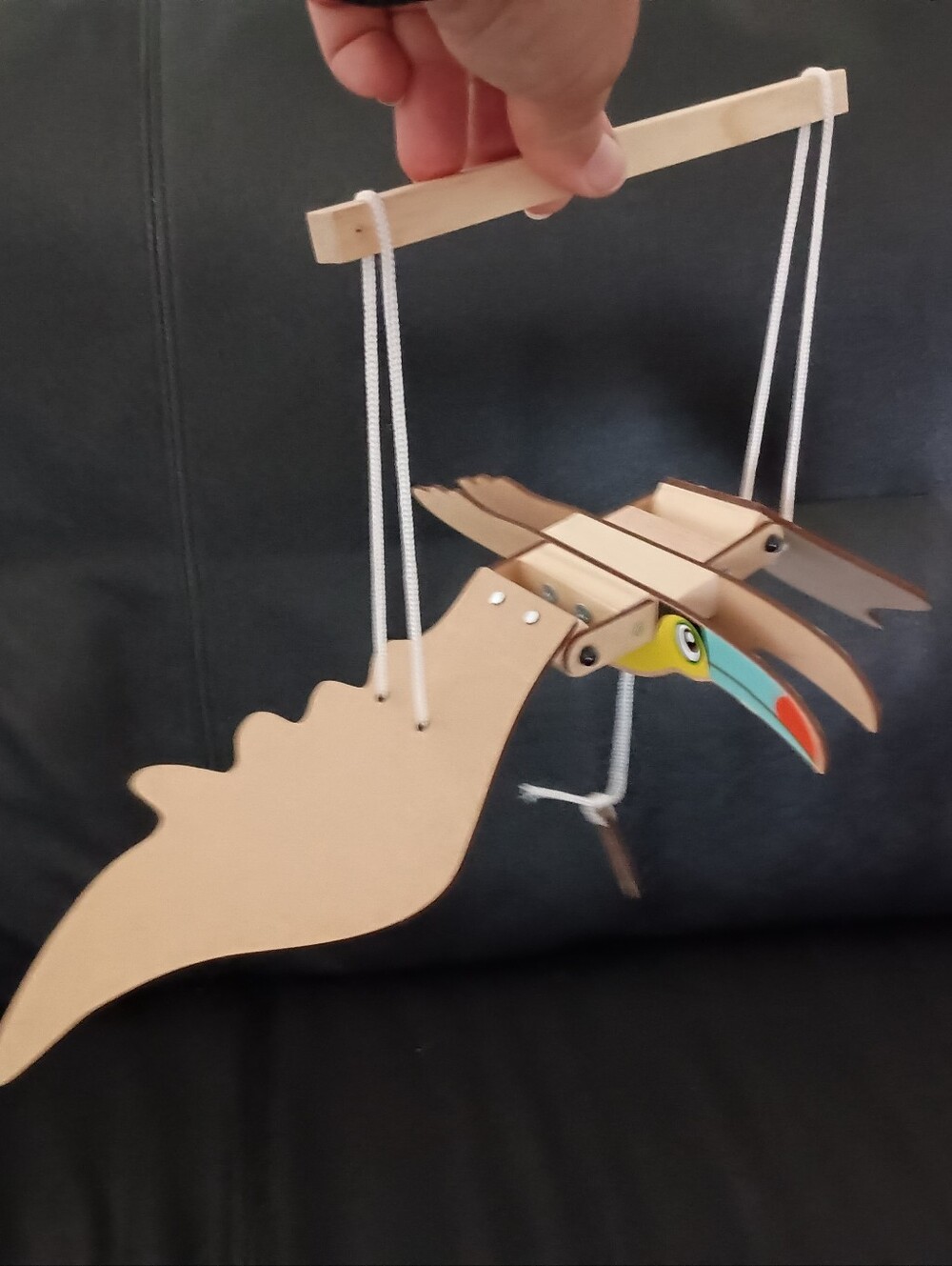 3/$10 🌟 Completed Home Depot Wooden Toucan Parrot Mobile Project Toy